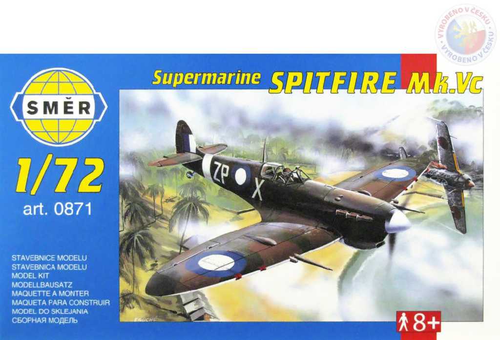 SMĚR Model letadlo Supermarine Spitfir 1:72 (stavebnice letadla)