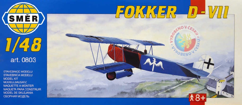 SMĚR Model letadlo Fokker D-VII 1:48 (stavebnice letadla)