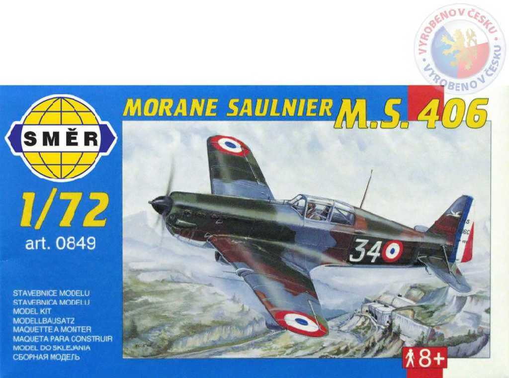 SMĚR Model letadlo Morane Saulnier MS 406 1:72 (stavebnice letadla)