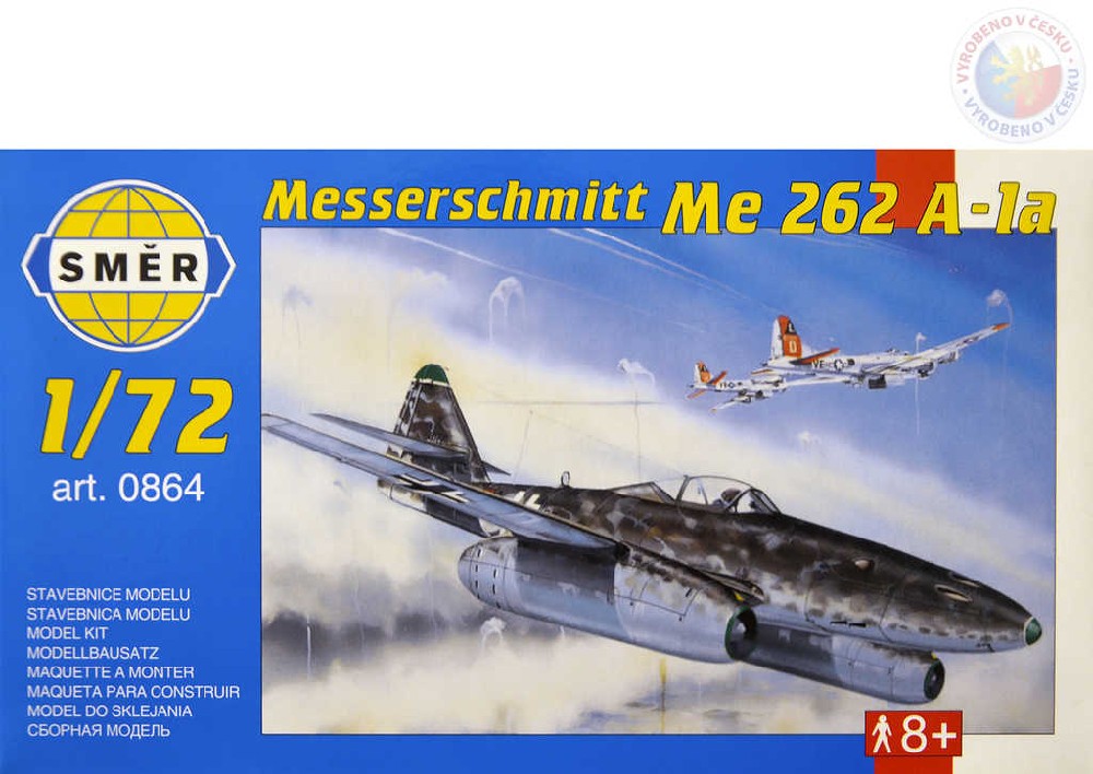 SMĚR Model letadlo Messerschmitt Me 262A 1:72 (stavebnice letadla)