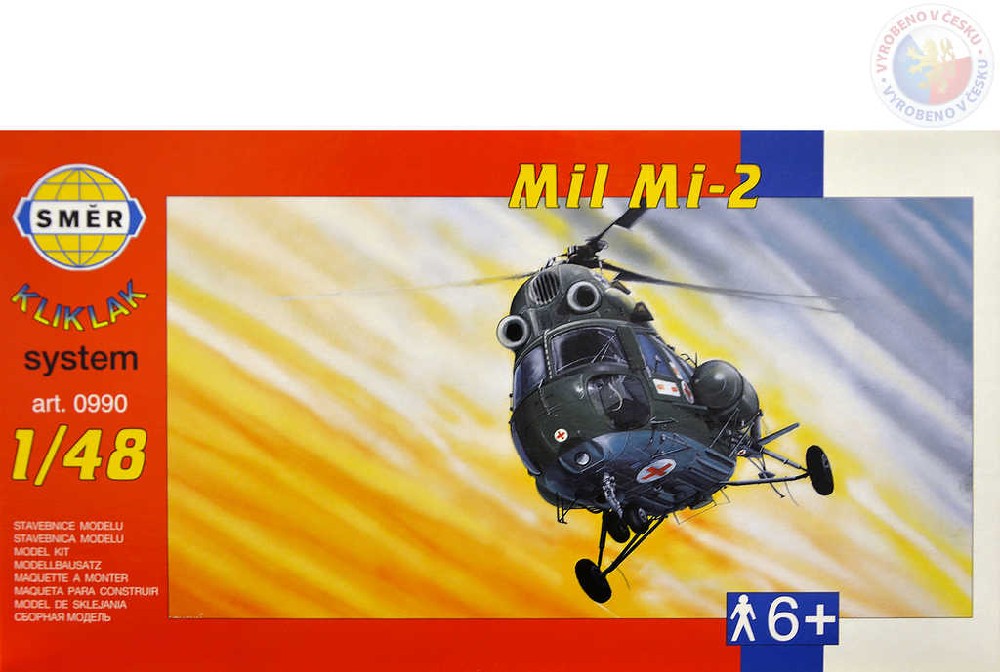 SMĚR Model helikoptéra VRTULNÍK Mi 2 1:48 (stavebnice vrtulníku)