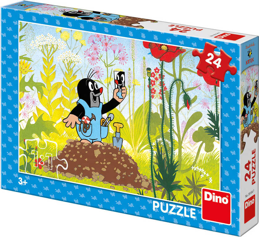 DINO Puzzle Krtek v kalhotkách 24 dílků 26x18cm skládačka v krabici