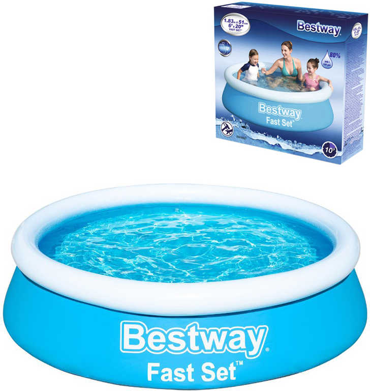 BESTWAY Bazén Fast Set samostavěcí kruhový 183x51cm rodinný 57392