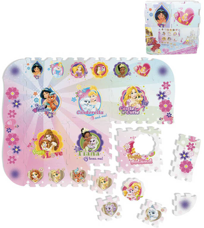 Měkké bloky Disney Princess pěnový koberec baby vkládací puzzle podložka na zem