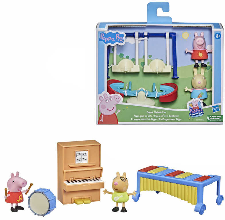 HASBRO Prasátko Peppa Pig Peppiny zážitky herní set se 2 figurkami v krabici