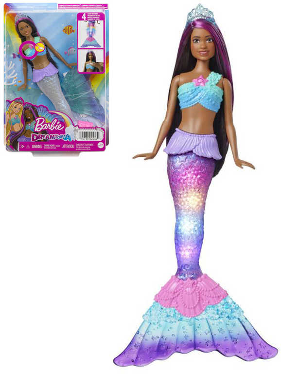 MATTEL BRB Dreamtopia panenka Barbie mořská panna na baterie Světlo