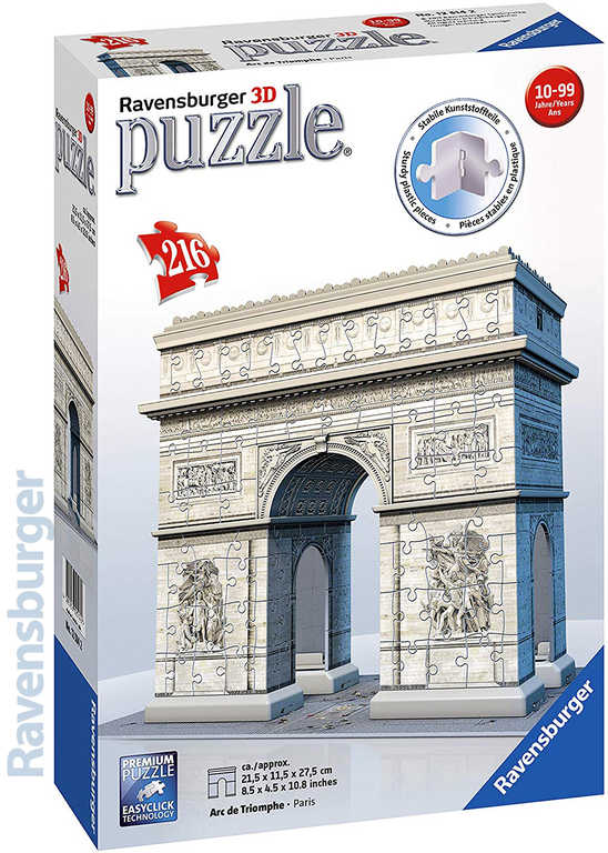 RAVENSBURGER Puzzle 3D model Vítězný Oblouk 216 dílků skládačka v krabici