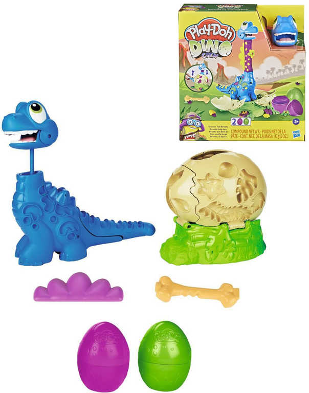 HASBRO PLAY-DOH Dino herní set brontosaurus s modelínou a doplňky