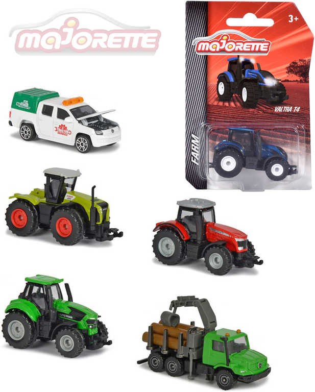 MAJORETTE Auto farmářské 7cm kovové na volný chod 6 druhů kov