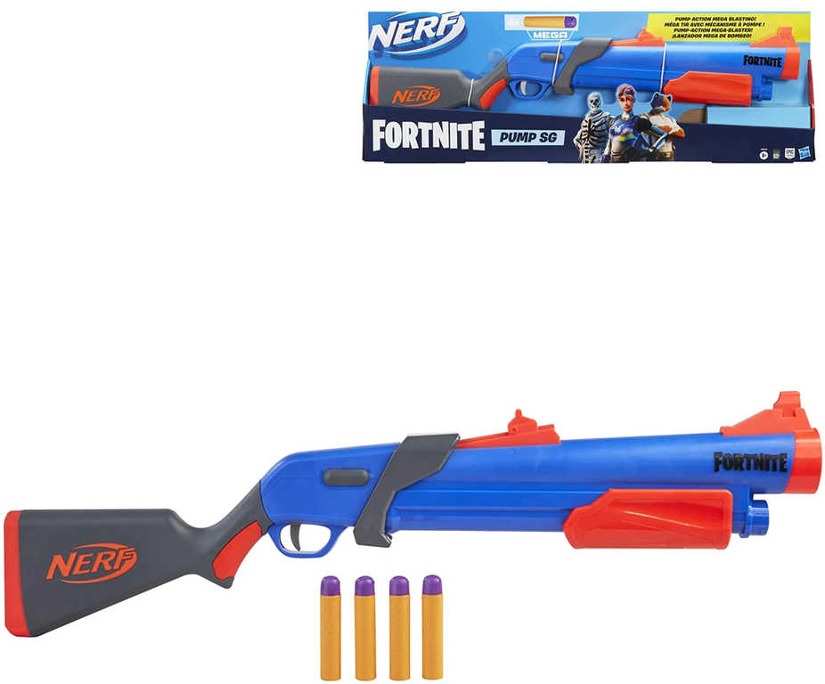 HASBRO NERF Fortnite Pump SG set blaster + 4 šipky Nerf Mega