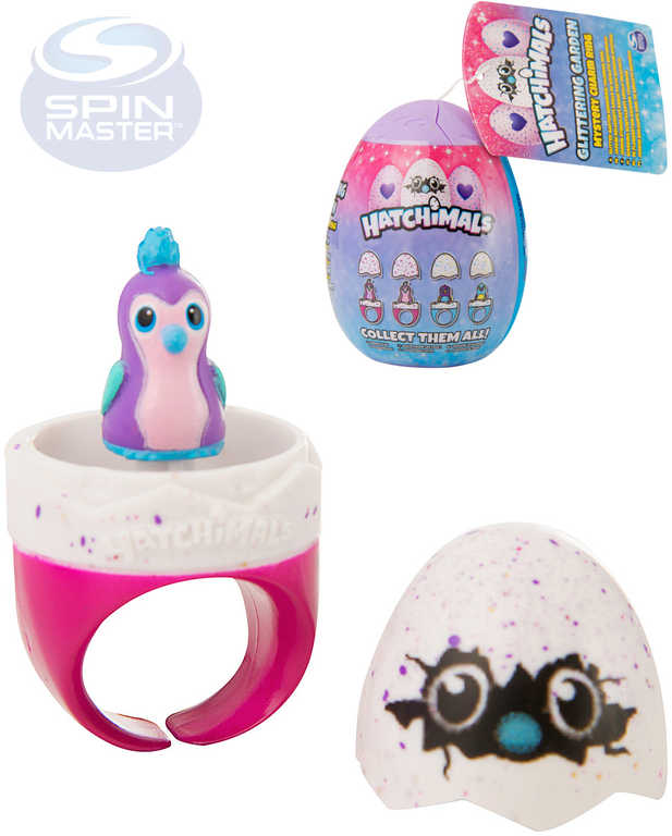 SPIN MASTER Hatchimals set prstýnek s figurkou ve vajíčku 8cm s překvapením