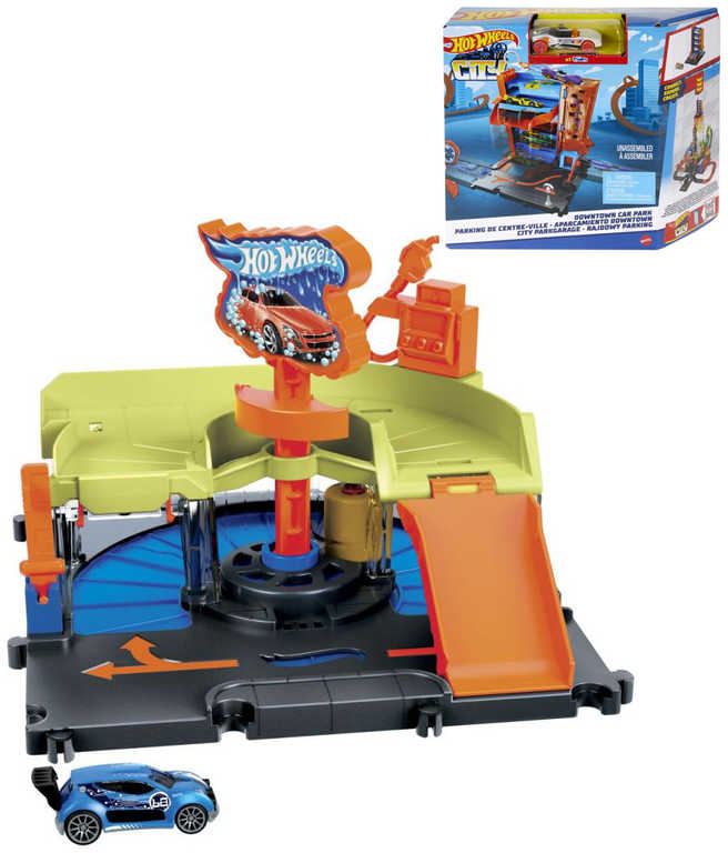 MATTEL HOT WHEELS City Centrum města set akční dráha s autíčkem 3 druhy