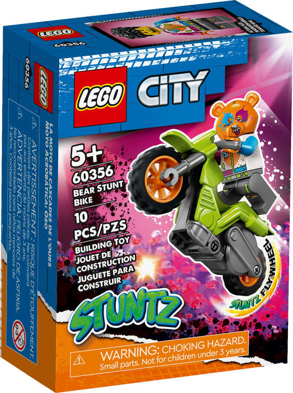 LEGO CITY Medvěd a kaskadérská motorka 60356 STAVEBNICE