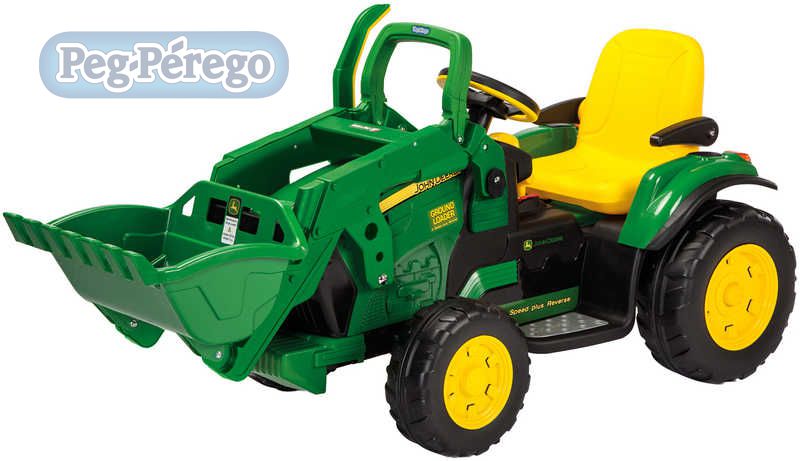 PEG PÉREGO Traktor John Deer Ground Loader 12V 2 motory ELEKTRICKÁ VOZÍTKA