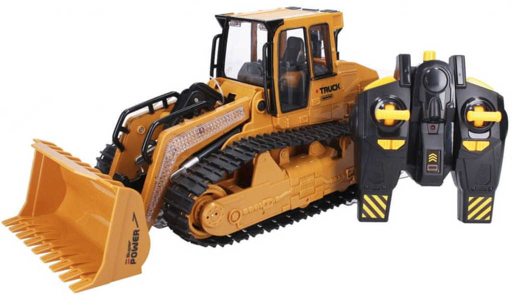 RC Auto buldozer 36cm na vysílačku 2,4GHz na baterie Světlo Zvuk