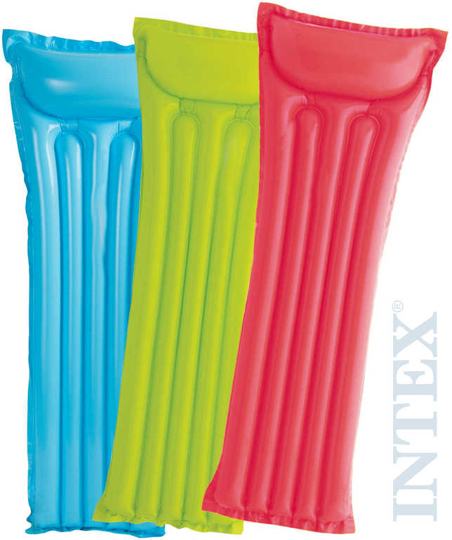 INTEX Lehátko NAFUKOVACÍ 183 x 69 cm MATRACE do vody 3 barvy