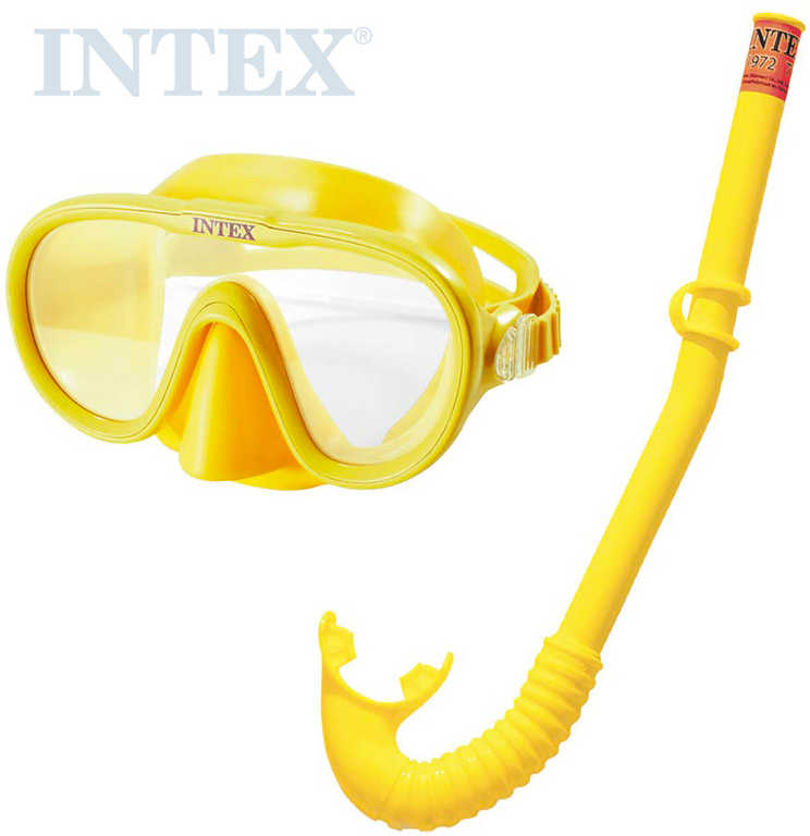 INTEX Adventurer potápěčský plavecký set do vody brýle + šnorchl žlutý 55642