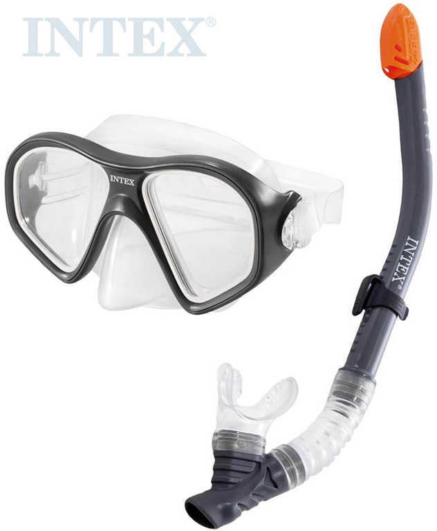 INTEX Reef Rider potápěčský plavecký set do vody brýle + šnorchl černý 55648