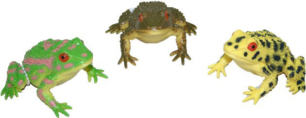 Žába tropická 8cm zvířátko na baterie Zvuk 3 druhy