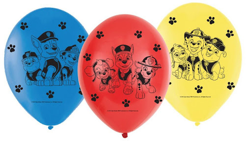 GEMAR Balónky nafukovací latexové 23cm potisk PAW PATROL set 6ks v sáčku