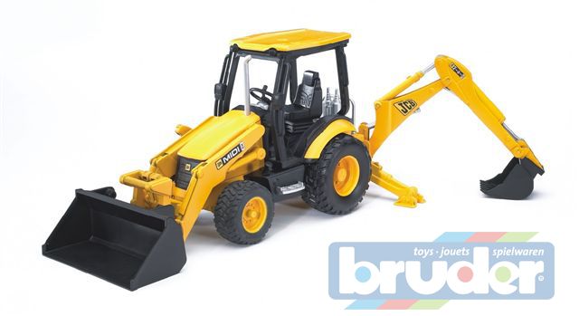 BRUDER 02427 (2427) Traktor JCB MIDI - čelní nakladač + bagr