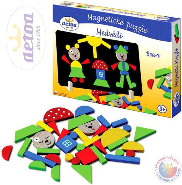 DETOA Puzzle medvědi magnetické * DŘEVĚNÉ HRAČKY *