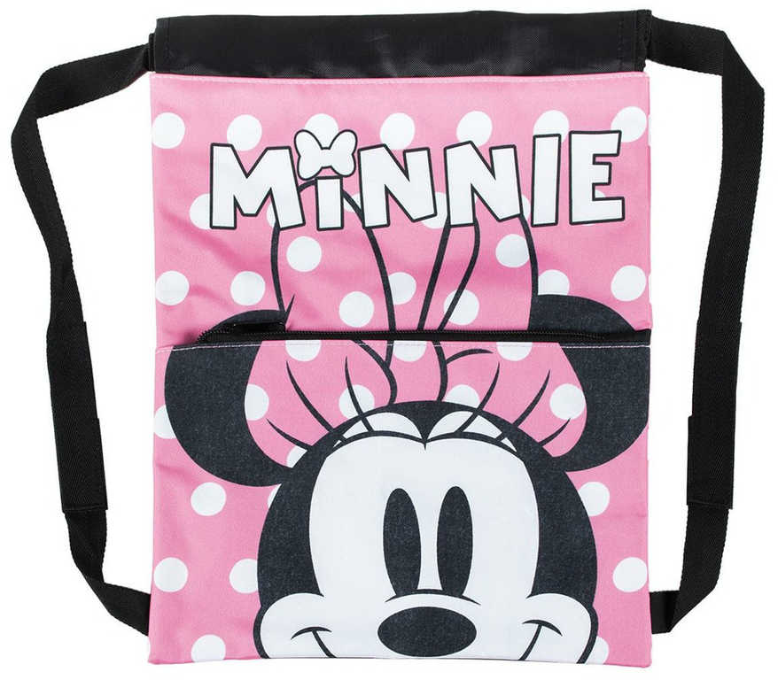 Sáček na přezůvky Minnie Mouse sportovní stahovatelný vak na záda 27x33cm