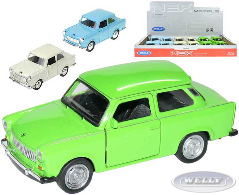 WELLY Auto model 1:36 TRABANT 601 kov PB 11cm 3 barvy