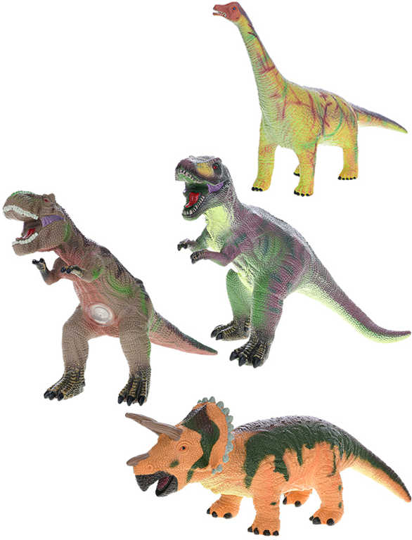 Zvířátko Dinosaurus Zoolandia 37-40cm měkké tělo 4 druhy plast