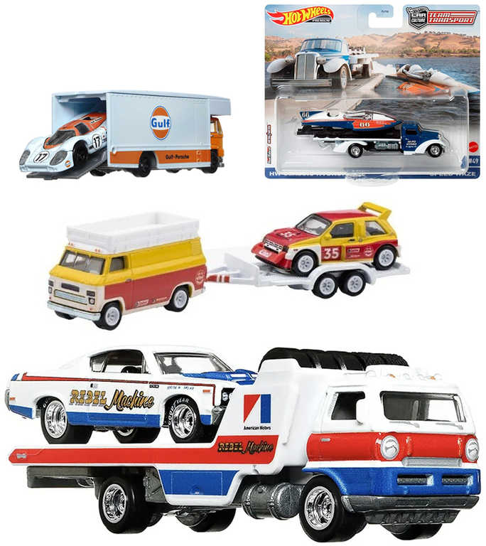 MATTEL HOT WHEELS Auto náklaďák týmový 1:64 kov různé druhy