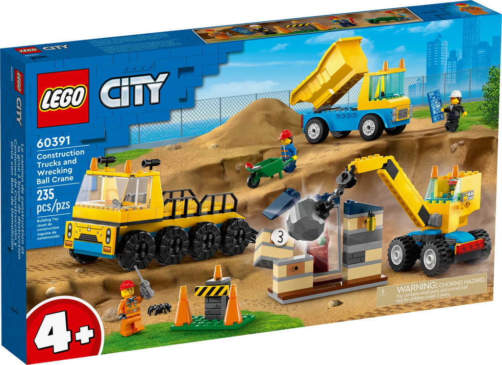 LEGO CITY Vozidla ze stavby a demoliční koule 60391 STAVEBNICE