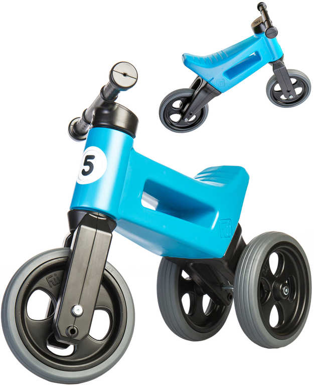 Odrážedlo Funny Wheels Rider Sport 2v1 dětské odstrkovadlo Modré plast