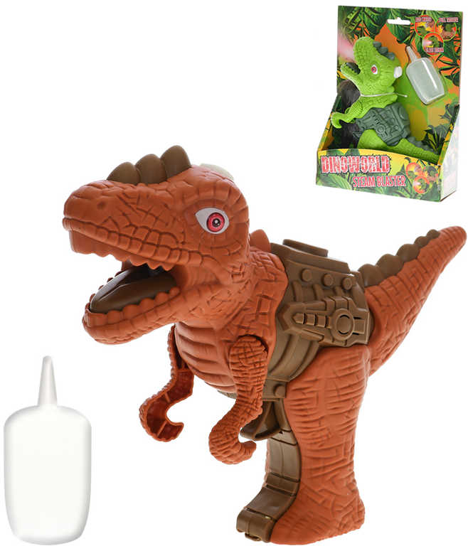 Dinosaurus s efekty 17cm vypouští páru na baterie Světlo Zvuk 2 barvy plast