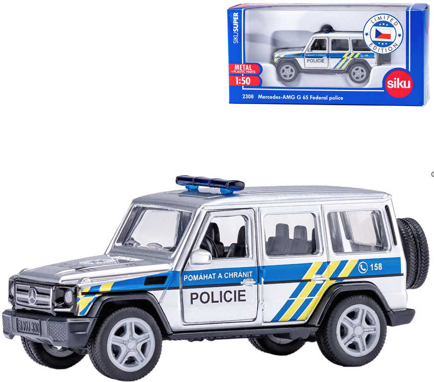 SIKU Super auto česká Policie Mercedes AMG G65 model kov CZ 2308