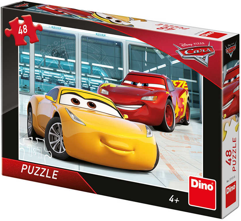 DINO Puzzle 48 dílků Příprava Auta 3 (Cars) skládačka 26x18cm