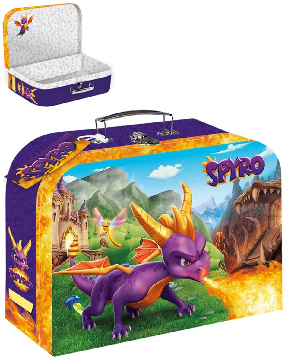 Kufřík dětský školní Dráček Spyro 25x20x9cm tvrdý karton