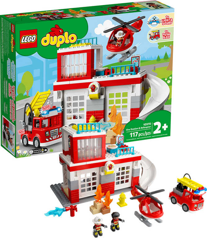 LEGO DUPLO Hasičská stanice na baterie Světlo Zvuk 10970 STAVEBNICE