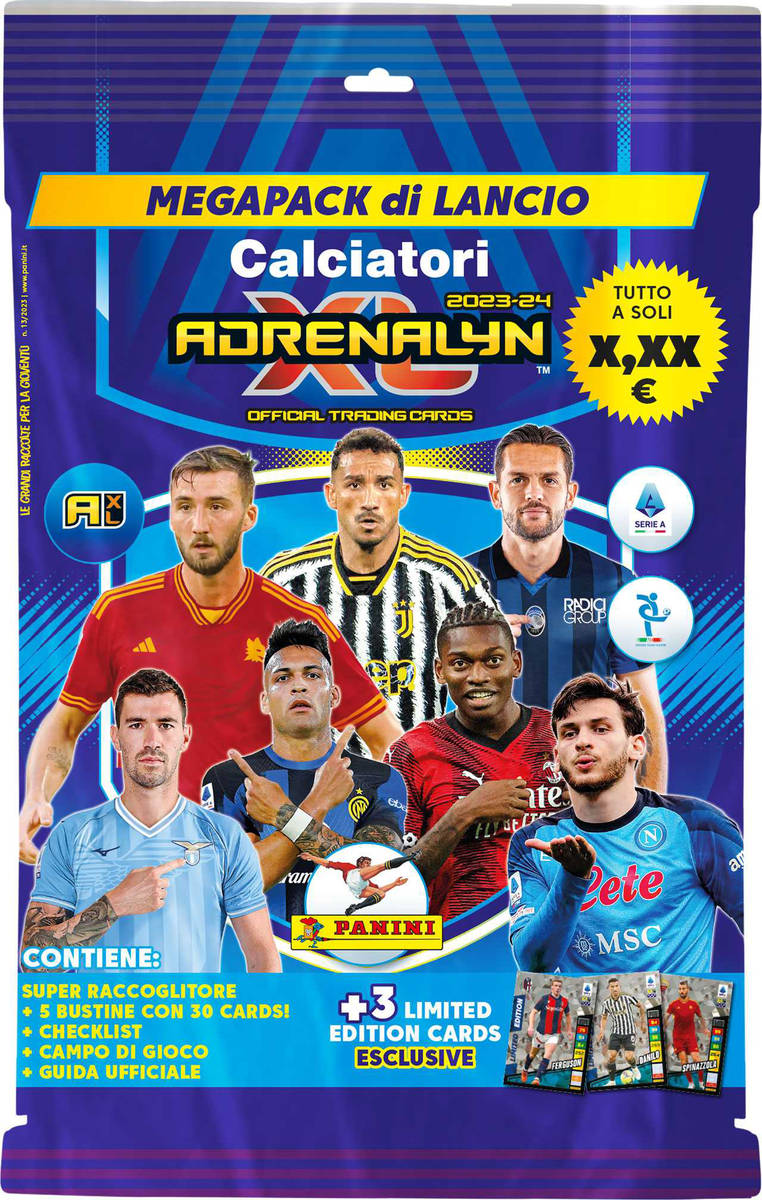 PANINI ITALSKÁ SERIE A 23/24 Sběratelské karty Adrenalyn XL Starter Set