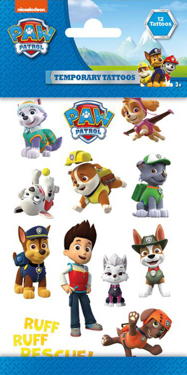 Tetování Tlapková Patrola (Paw Patrol) dětské tetovačky 12ks