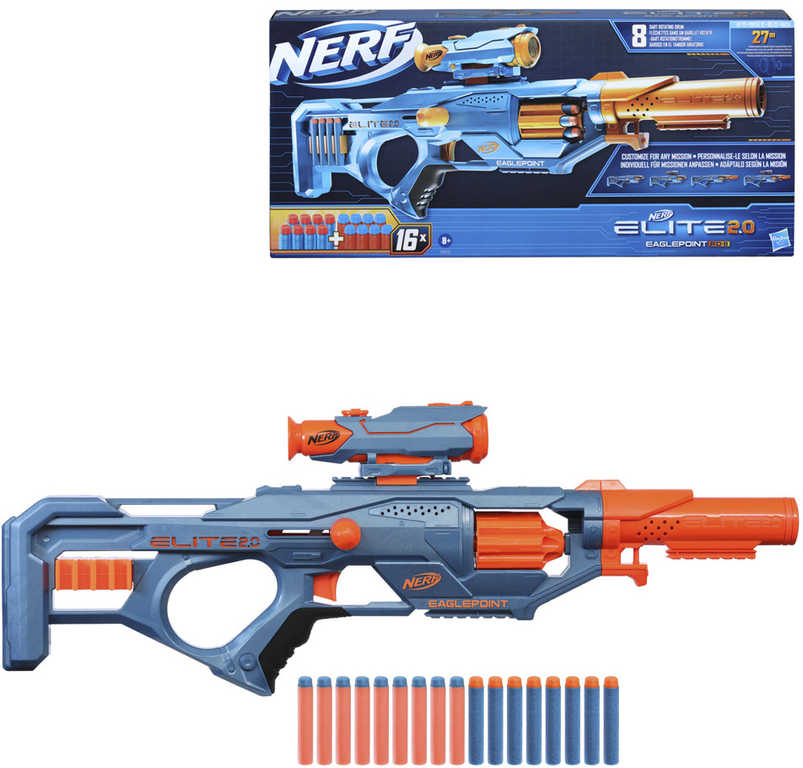 HASBRO NERF ELITE 2.0 Eaglepoint RD 8 Set blaster + 16 šipek