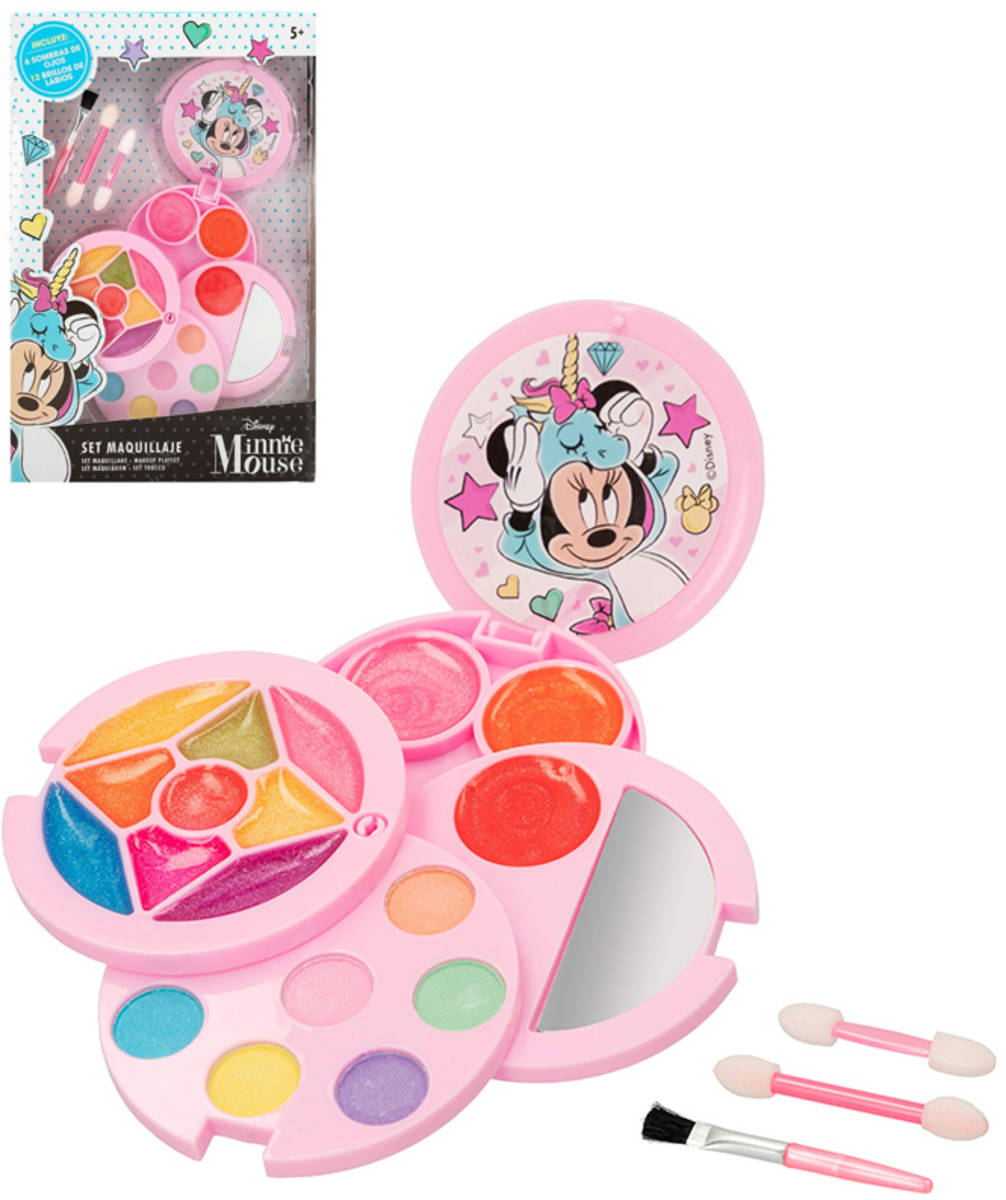 Sada krásy make-up Disney Minnie Mouse 18ks dětské šminky v rozkládací krabici