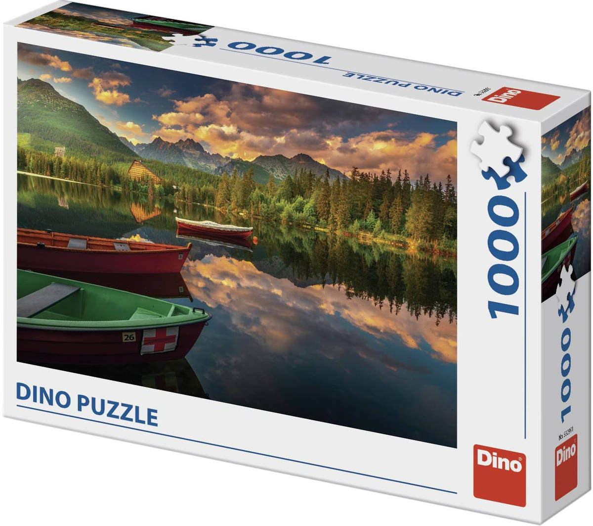 DINO Puzzle Štrbské pleso 66x47cm foto skládačka 1000 dílků v krabici