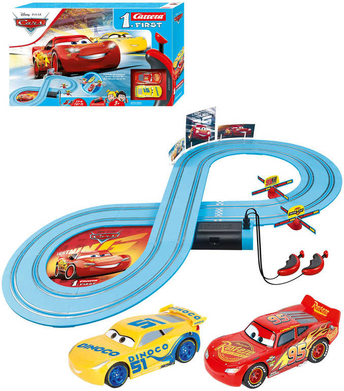 CARRERA 1 First Autodráha 2,4m 2 auta Cars Power Duell 1:50 na baterie