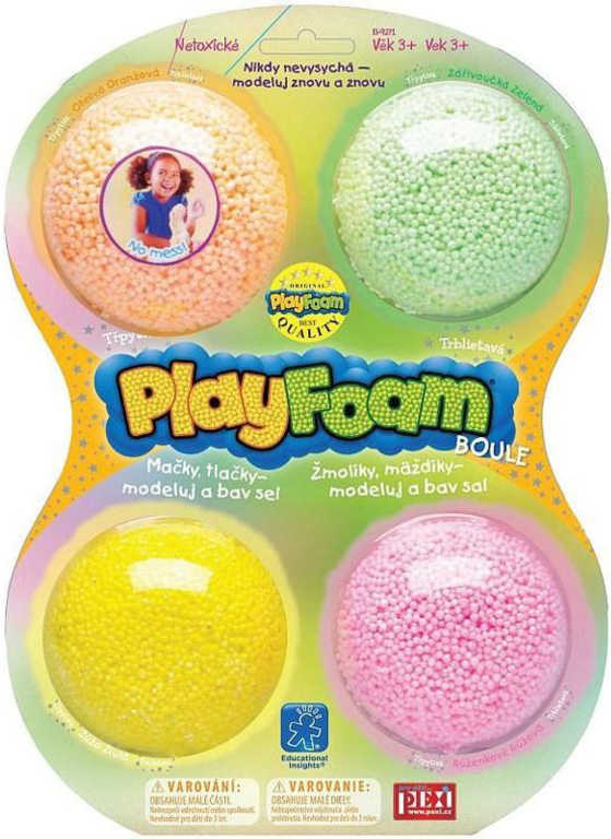 PlayFoam pěnová kuličková modelína boule set 4 barvy holčičí II.