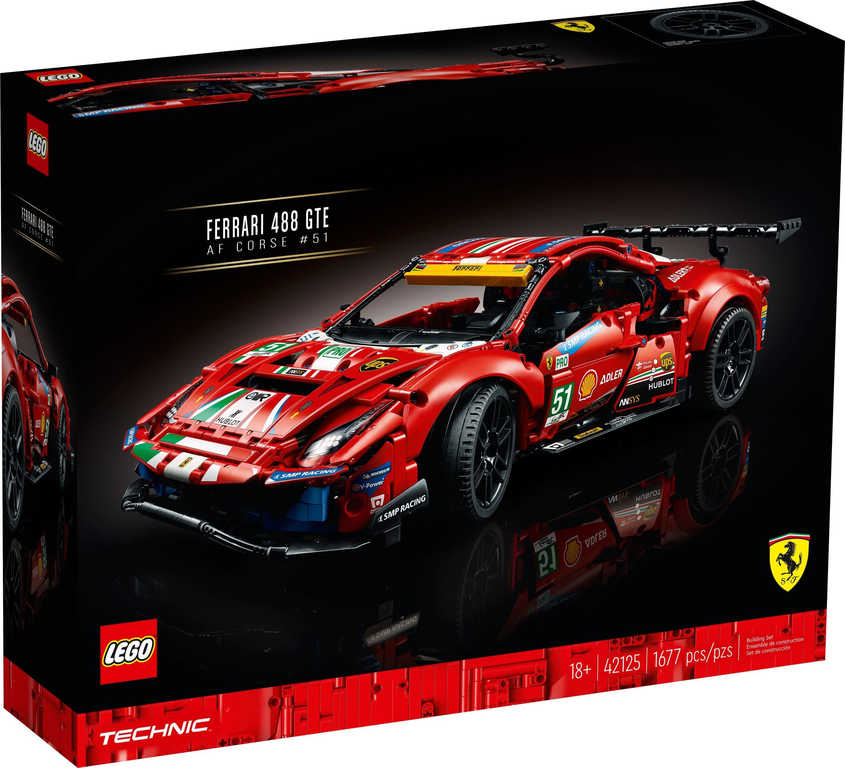 LEGO TECHNIC Auto Ferrari 488 GTE (AF Corse 51) 42125 STAVEBNICE