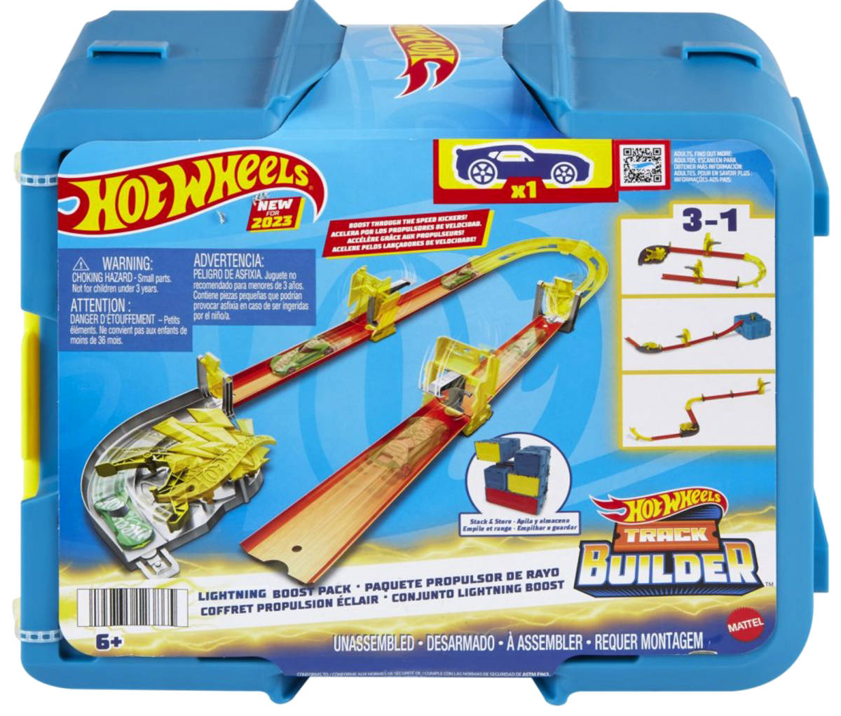 MATTEL HOT WHEELS Track Builder set s autíčkem pro stavitele Blesky box