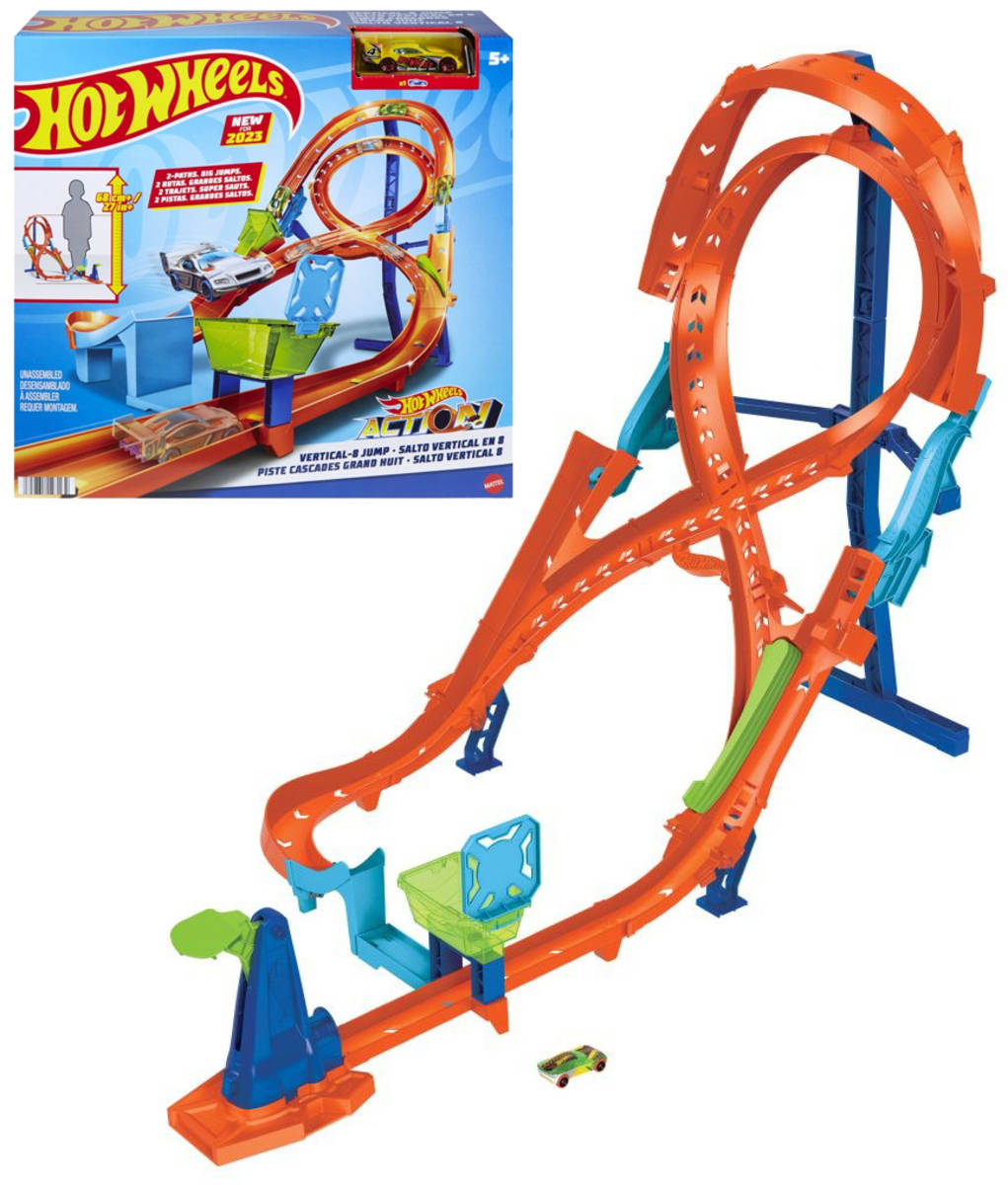 MATTEL HOT WHEELS Dráha vertikální osmičková herní set s autíčkem