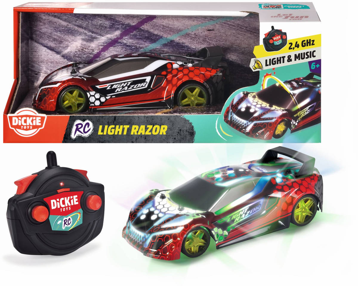 DICKIE RC Auto Light Razor na vysílačku 2,4GHz 2 kanály na baterie Světlo Zvuk