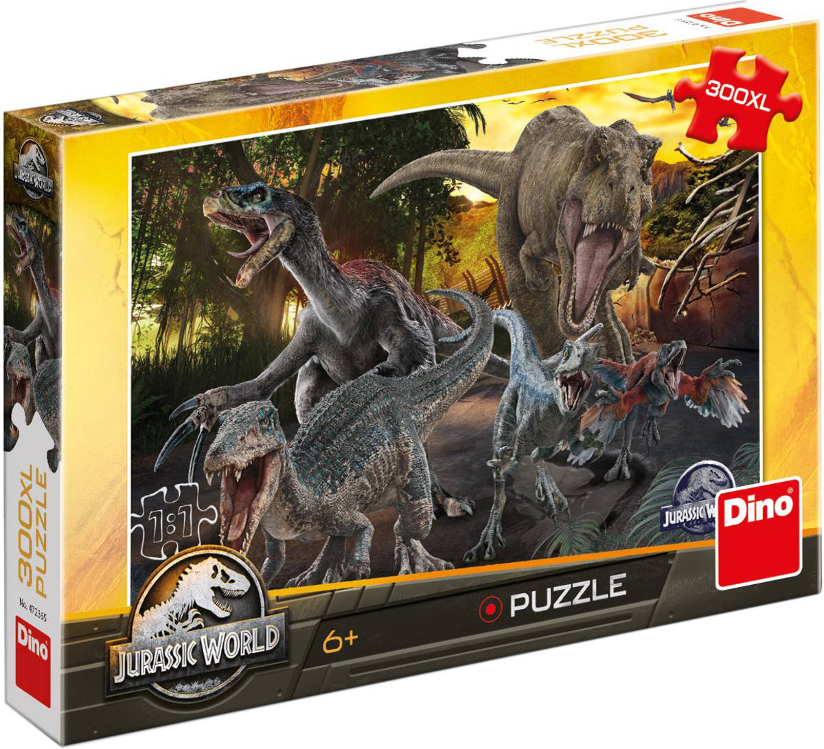 DINO Puzzle XL Jurský svět (Jurassic World) 47x33cm skládačka 300 dílků