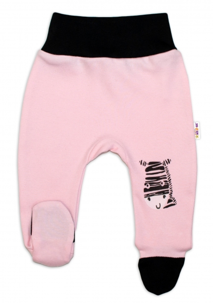 Baby Nellys Kojenecké polodupačky, růžové - Zebra Velikost koj. oblečení: 80 (9-12m)